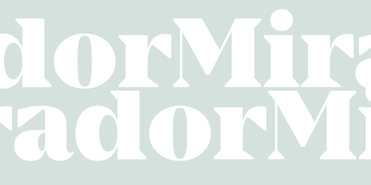 Mirador Extra Light Italic Font preview