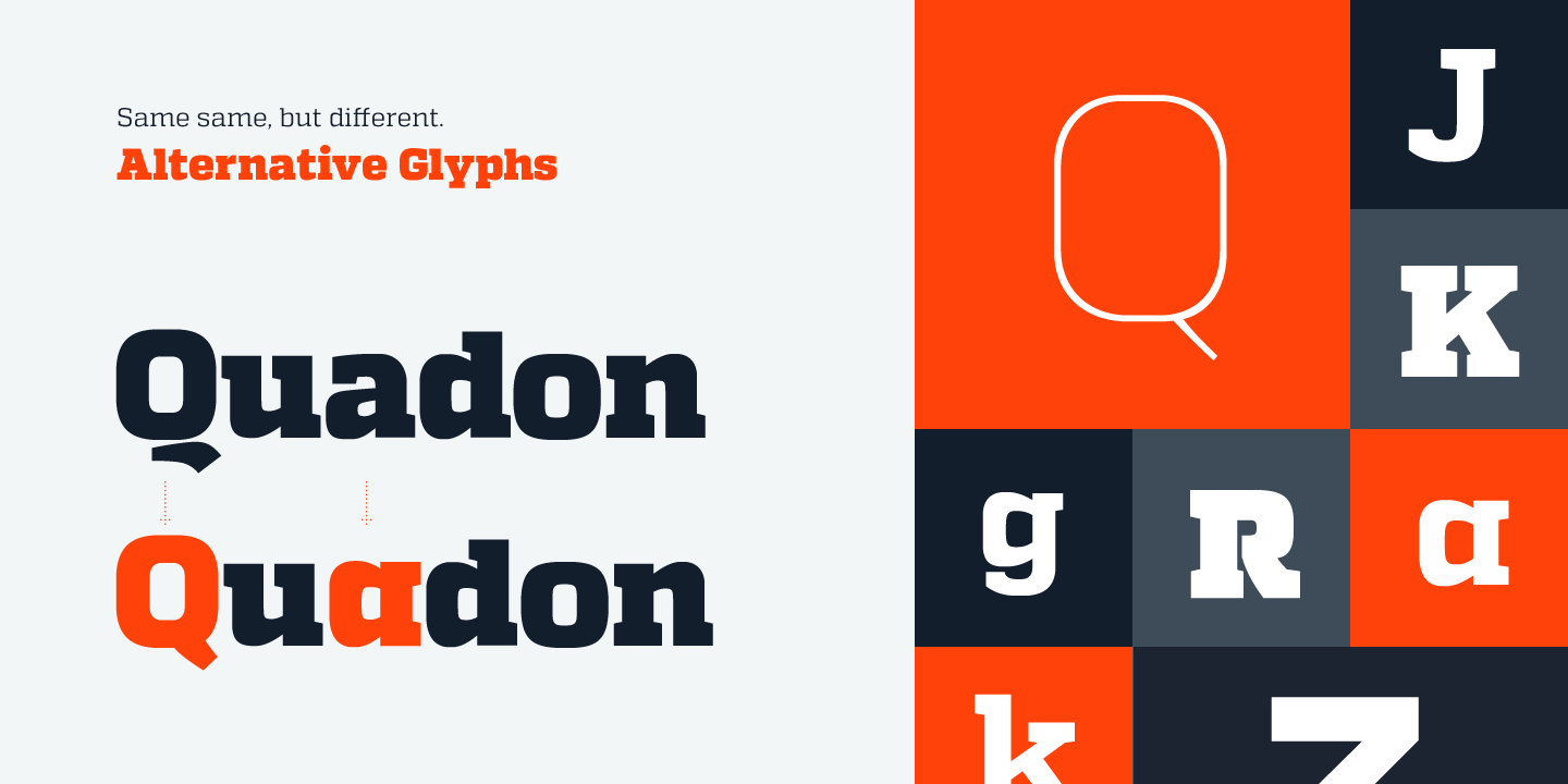 Quadon Thin Font preview