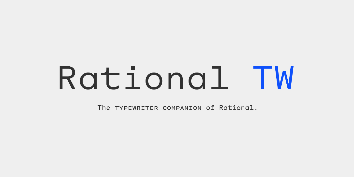 Rational TW Font preview