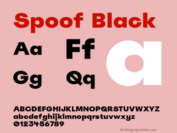 Spoof Font preview