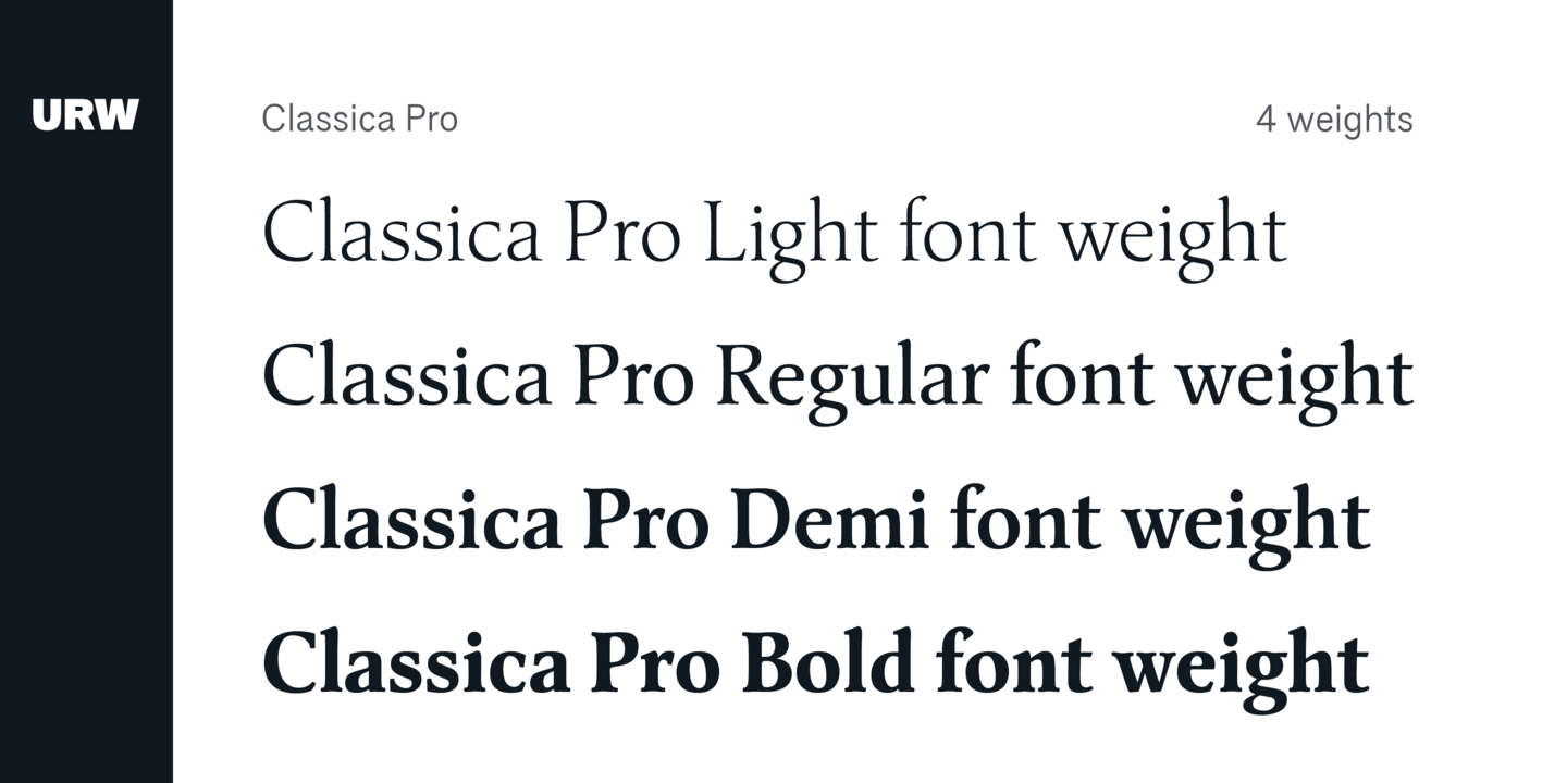 Classica Pro Regular Font preview
