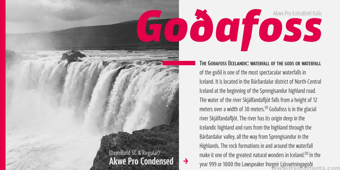Akwe Pro Condensed Font preview