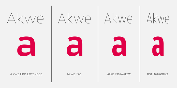 Akwe Pro Nar Font preview