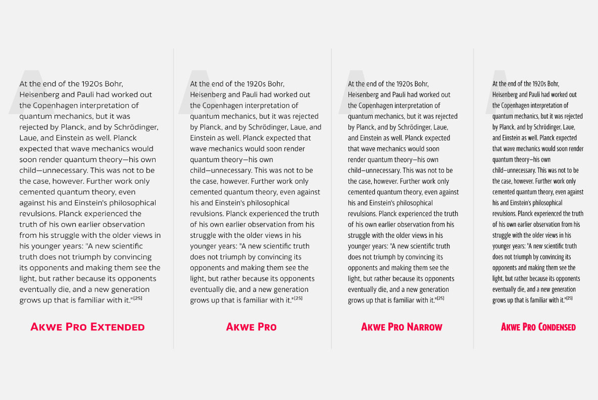 Akwe Pro Nar Extra Bold Font preview