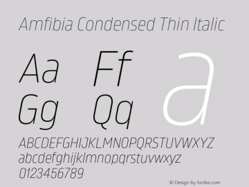 Amfibia Condensed Font preview