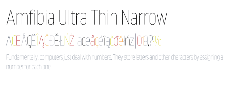 Amfibia Narrow Font preview