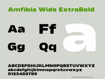 Amfibia Wide Font preview
