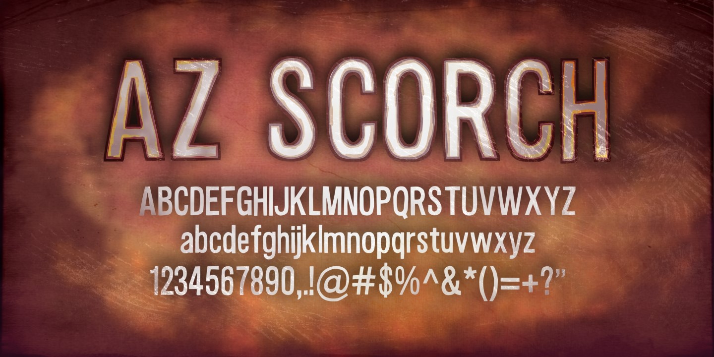 AZ Scorch Font preview