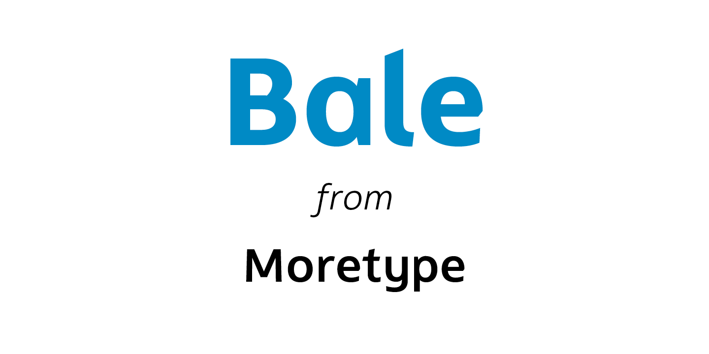 Bale Font preview