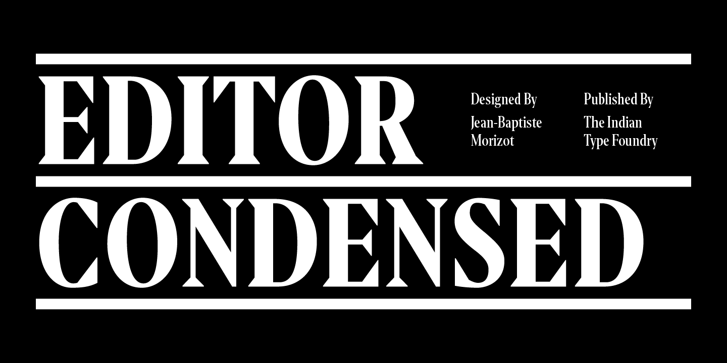 Editor Condensed Font preview