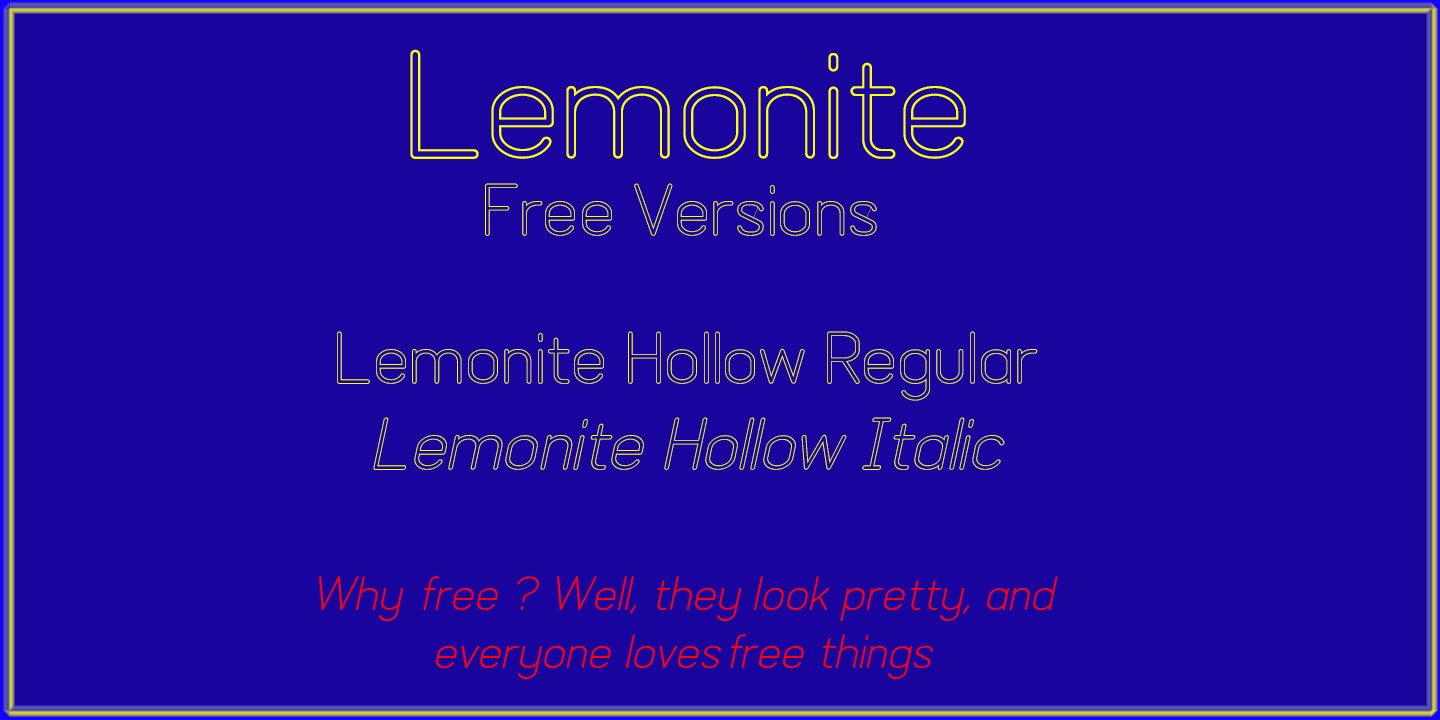 Lemonite Italic Font preview