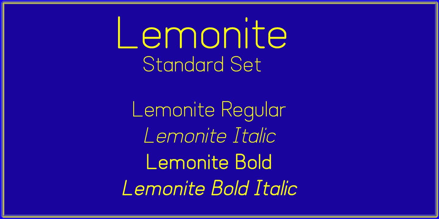 Lemonite Font preview
