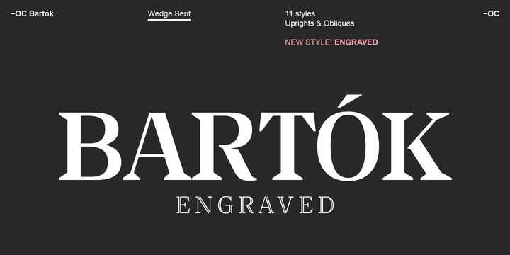 -OC Bartok Font preview