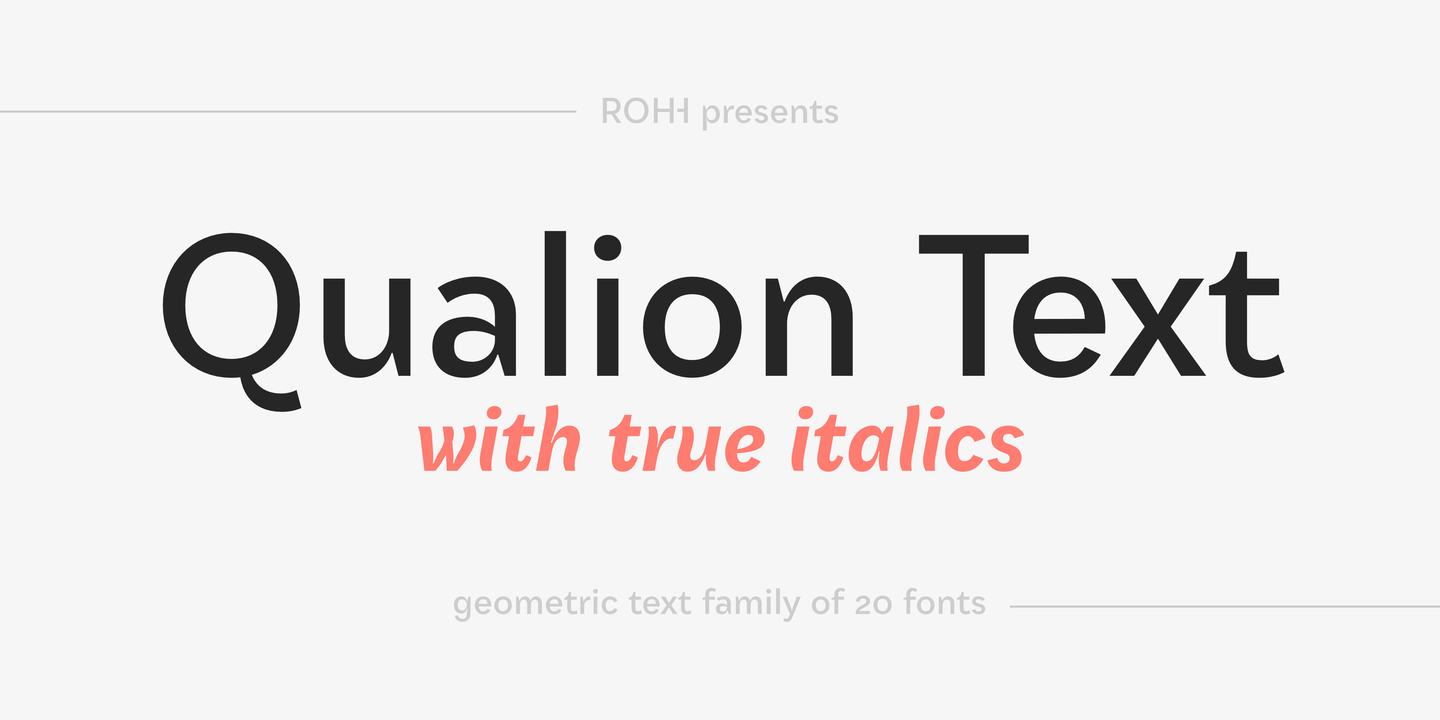 Qualion Text Font preview