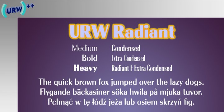 RadiantRR  Font preview