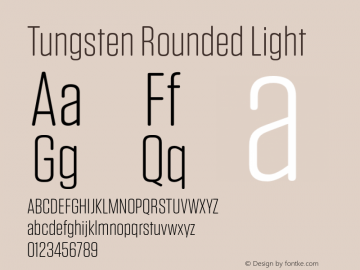 Tungsten Rounded Medium Font preview