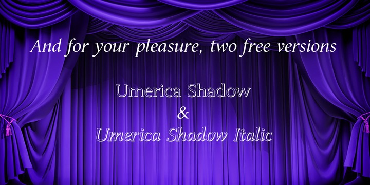 Umerica Shadow Italic Font preview