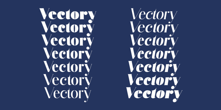 Vectory Semi Bold Italic Font preview