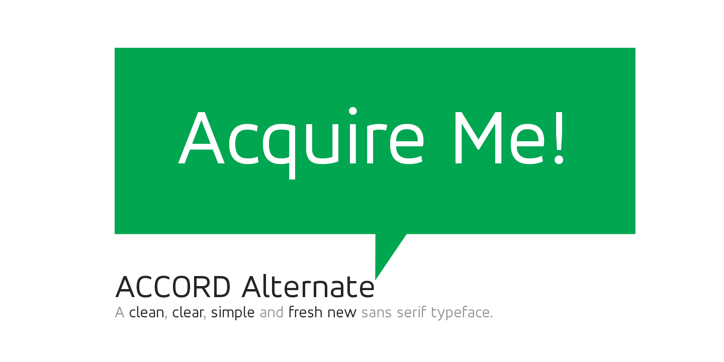 Accord Alternate Medium Font preview