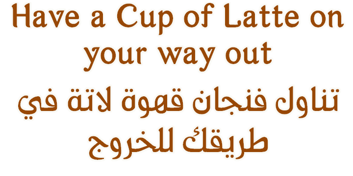 Arabetics Latte Font preview