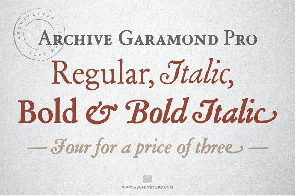 Archive Garamond Std Regular Font preview