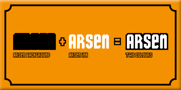 Arsen Back ground Font preview