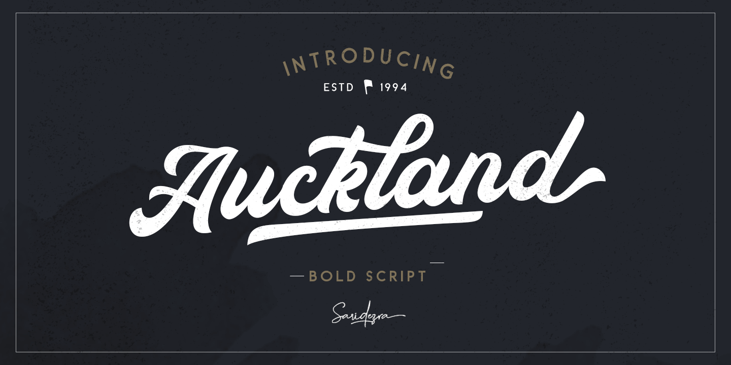 Auckland Script Font preview