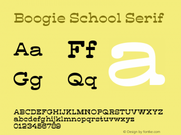 Boogie School Serif Font preview