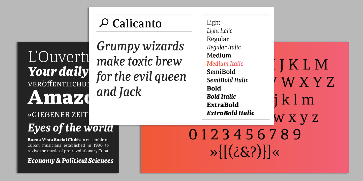 Calicanto Medium Font preview