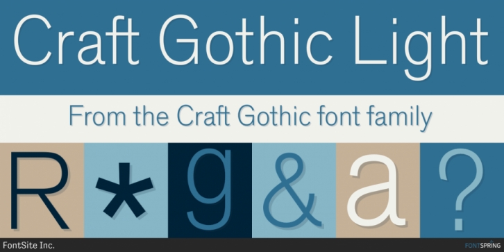 Craft Gothic Light Condensed Font preview