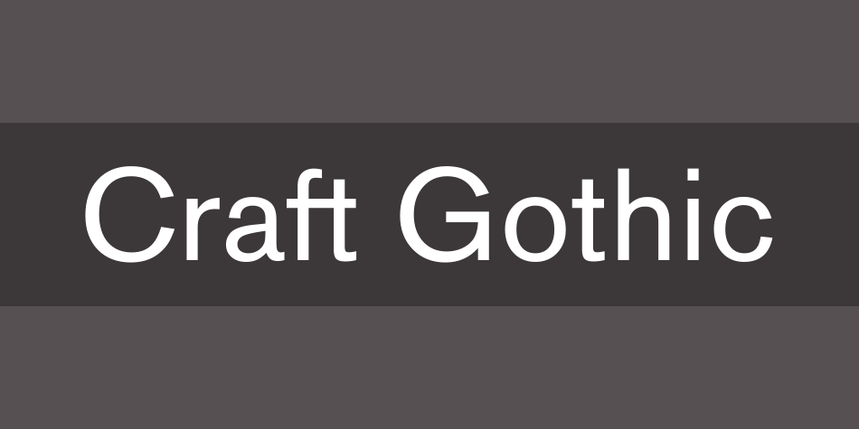Craft Gothic Font preview