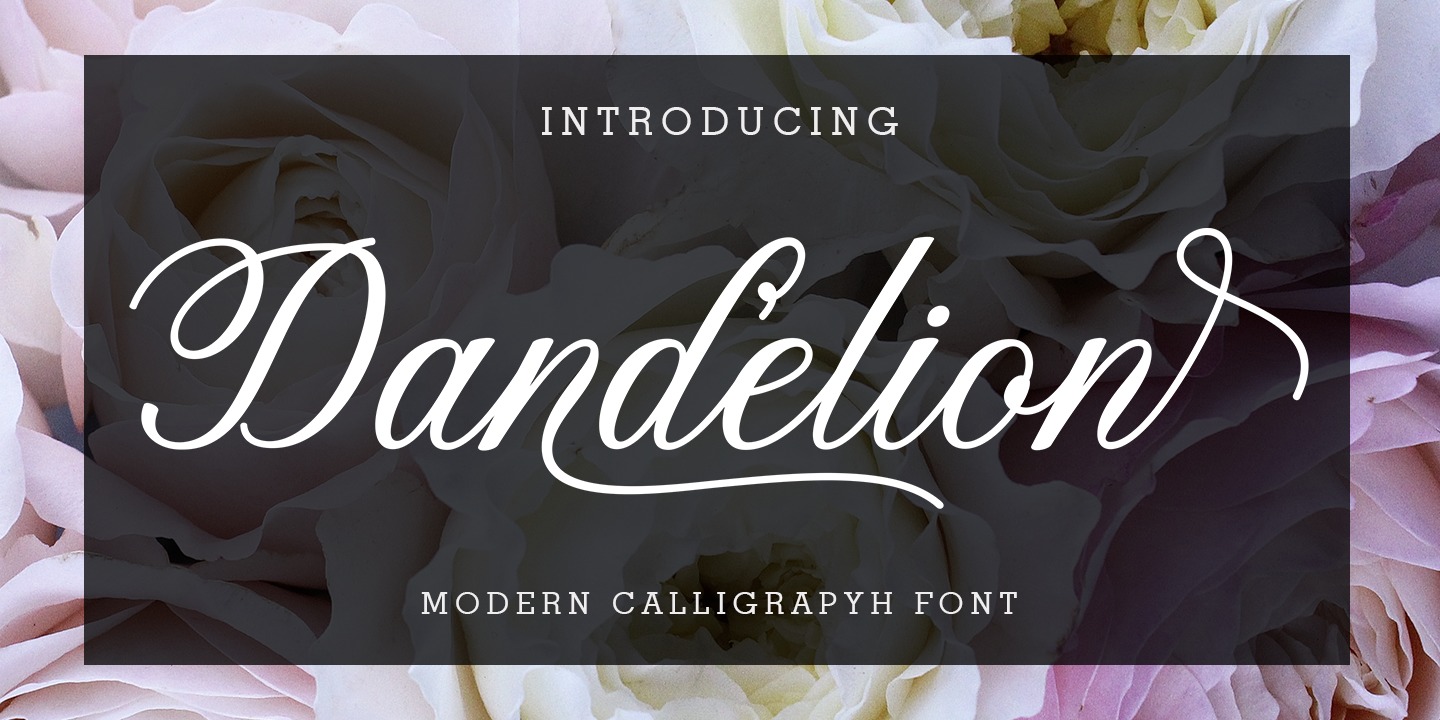 Dandelion Script Font preview