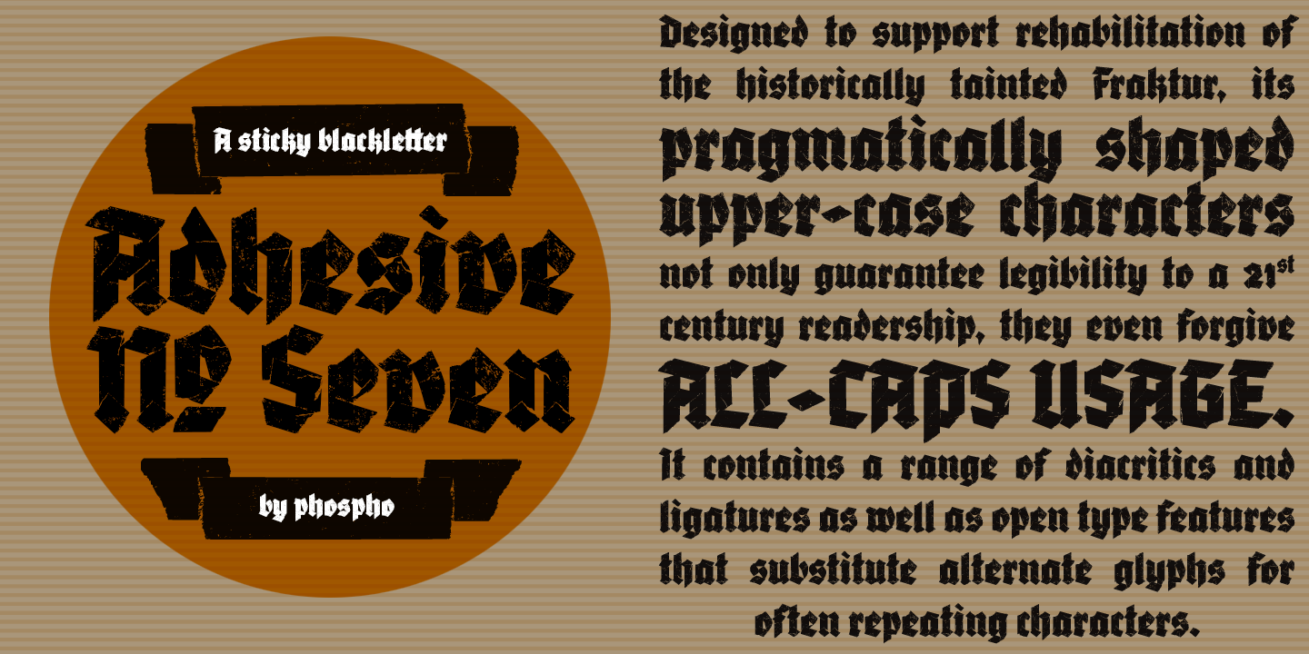 Adhesive Nr Seven Font preview