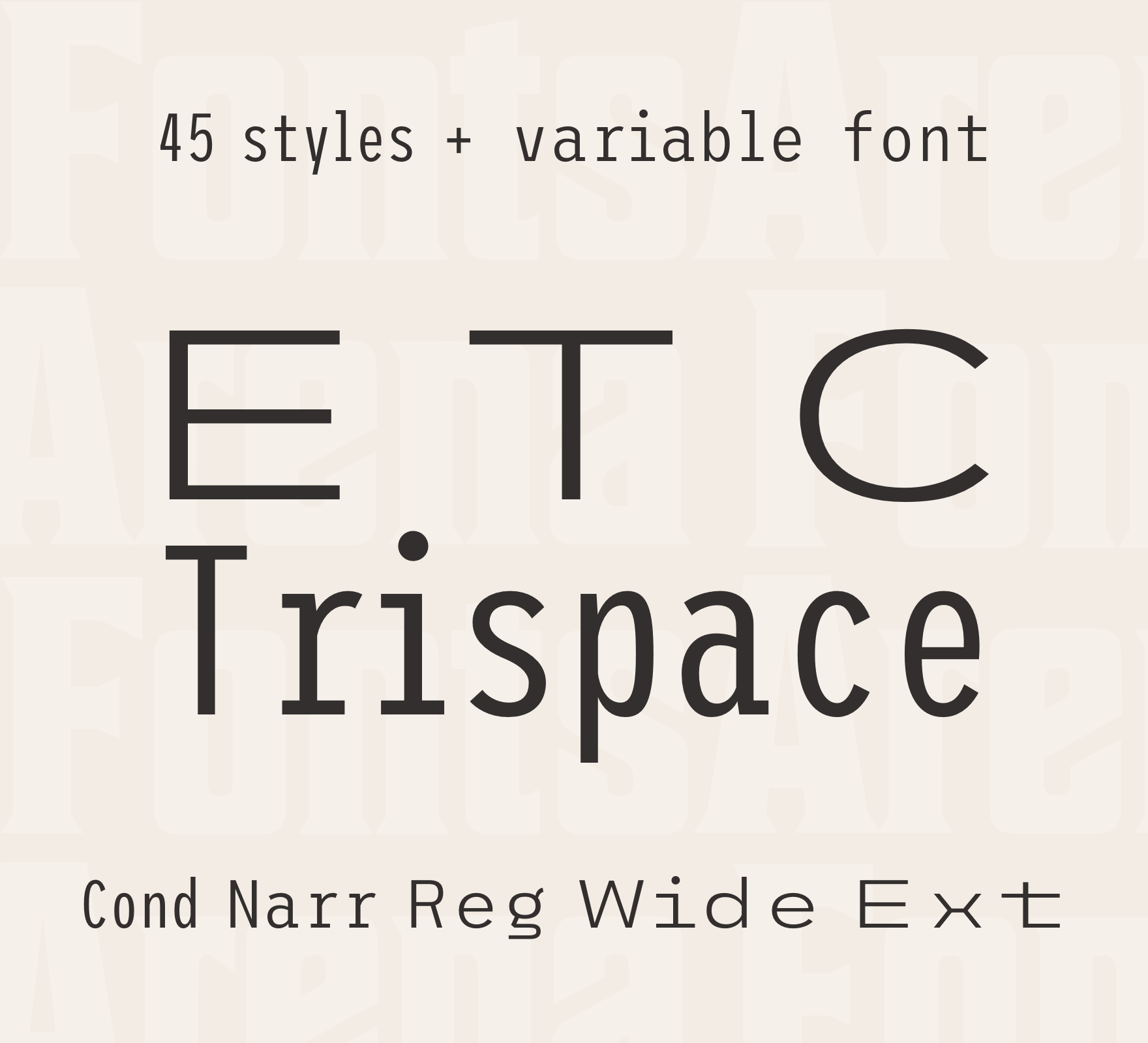ETC Trispace Font preview
