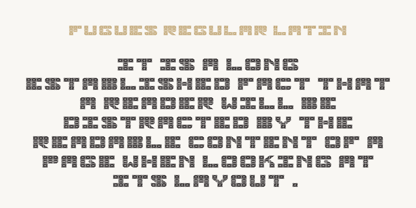 Fugues Solid Outline Font preview