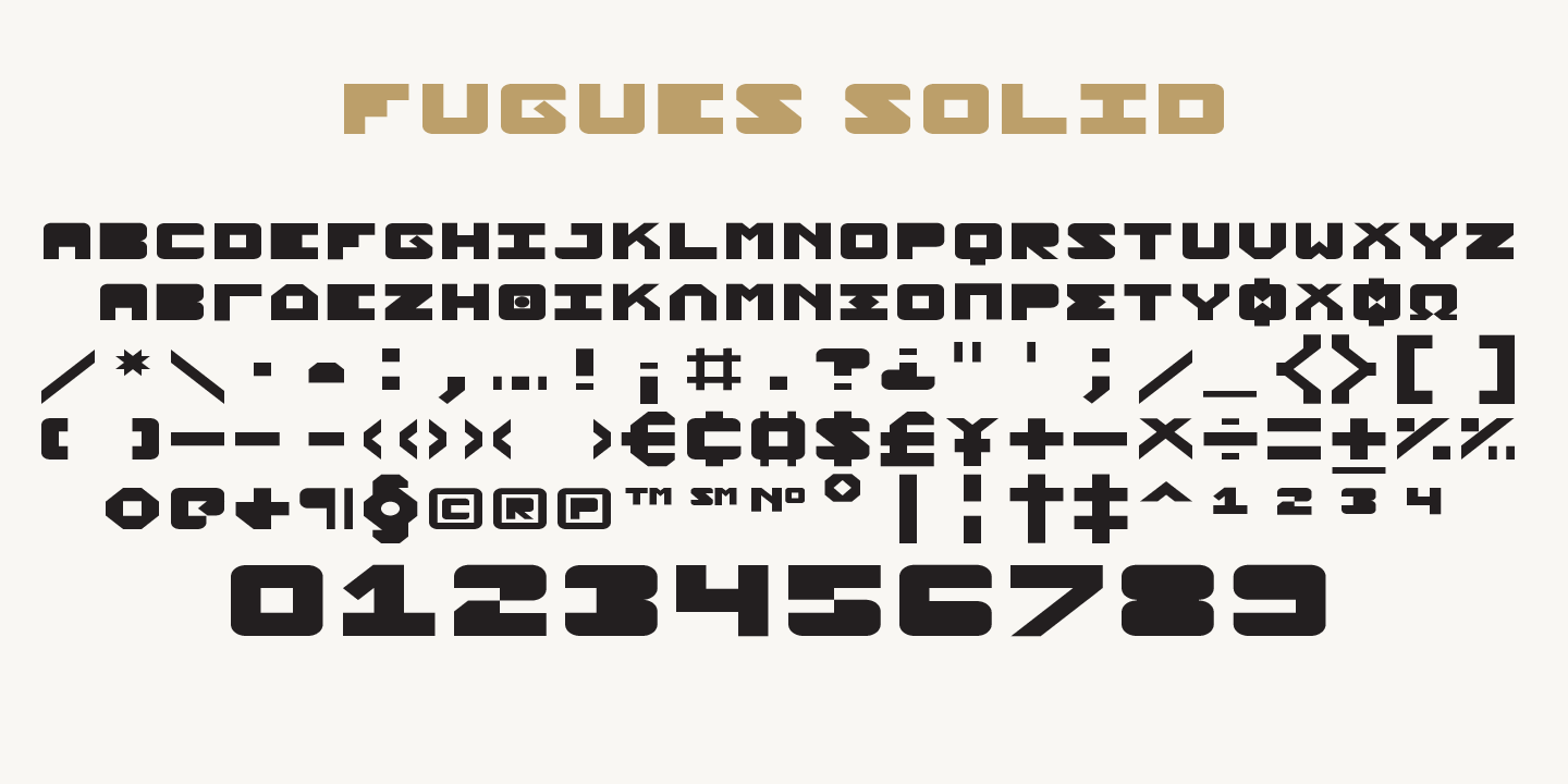 Fugues Solid Blotchy Font preview