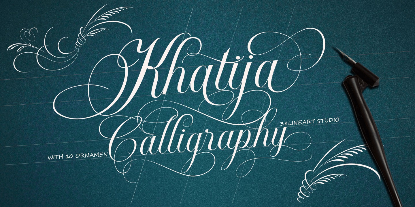 Khatija Calligraphy Font preview