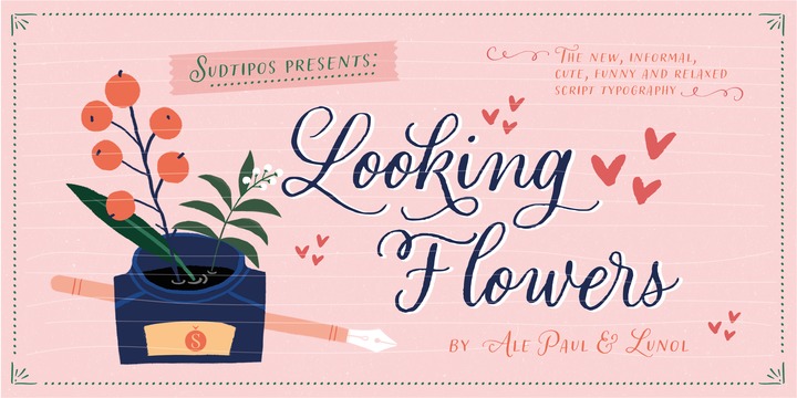 Looking Flowers Font preview