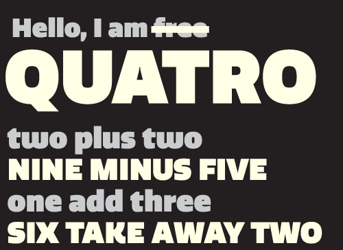 Quatro Font preview