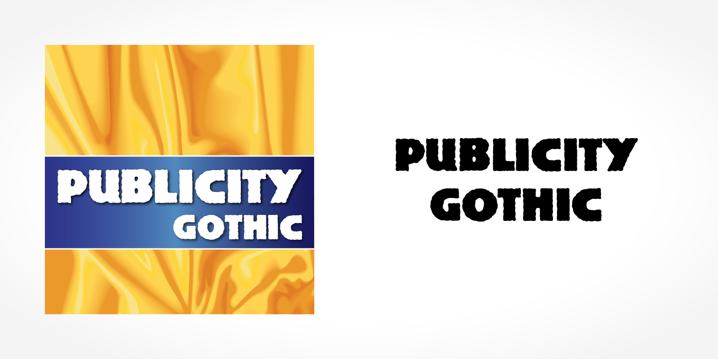 Publicity Gothic Font preview