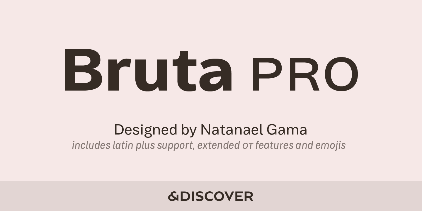 Bruta Pro Extended Extra Light Italic Font preview