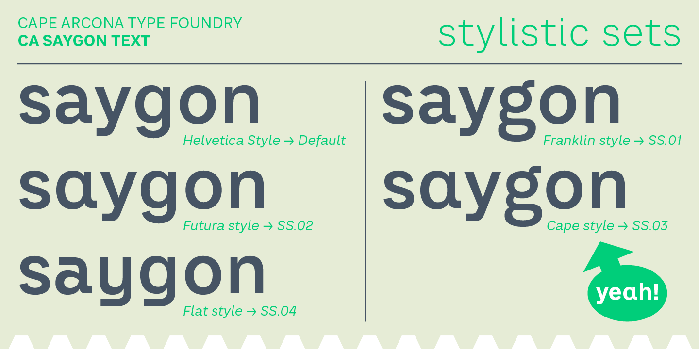 CA Saygon Text SemiBold Font preview