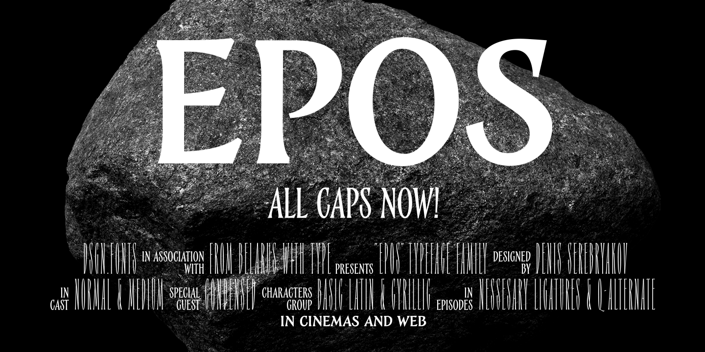 Epos Font preview