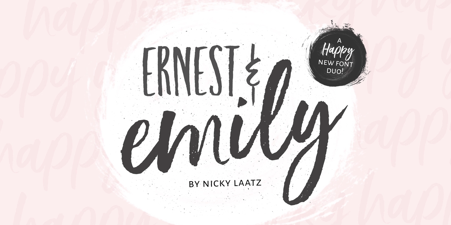 Ernest and Emily Regular Font preview