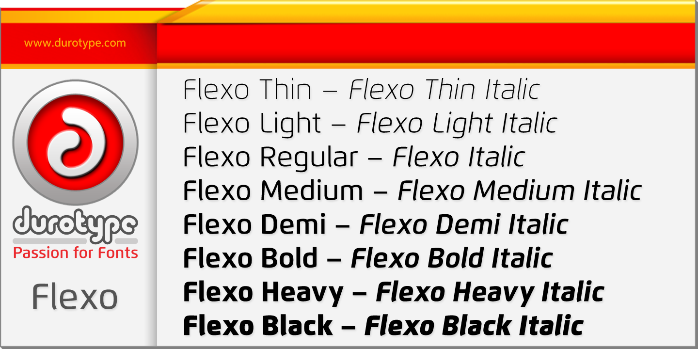 Flexo Demi Italic Font preview