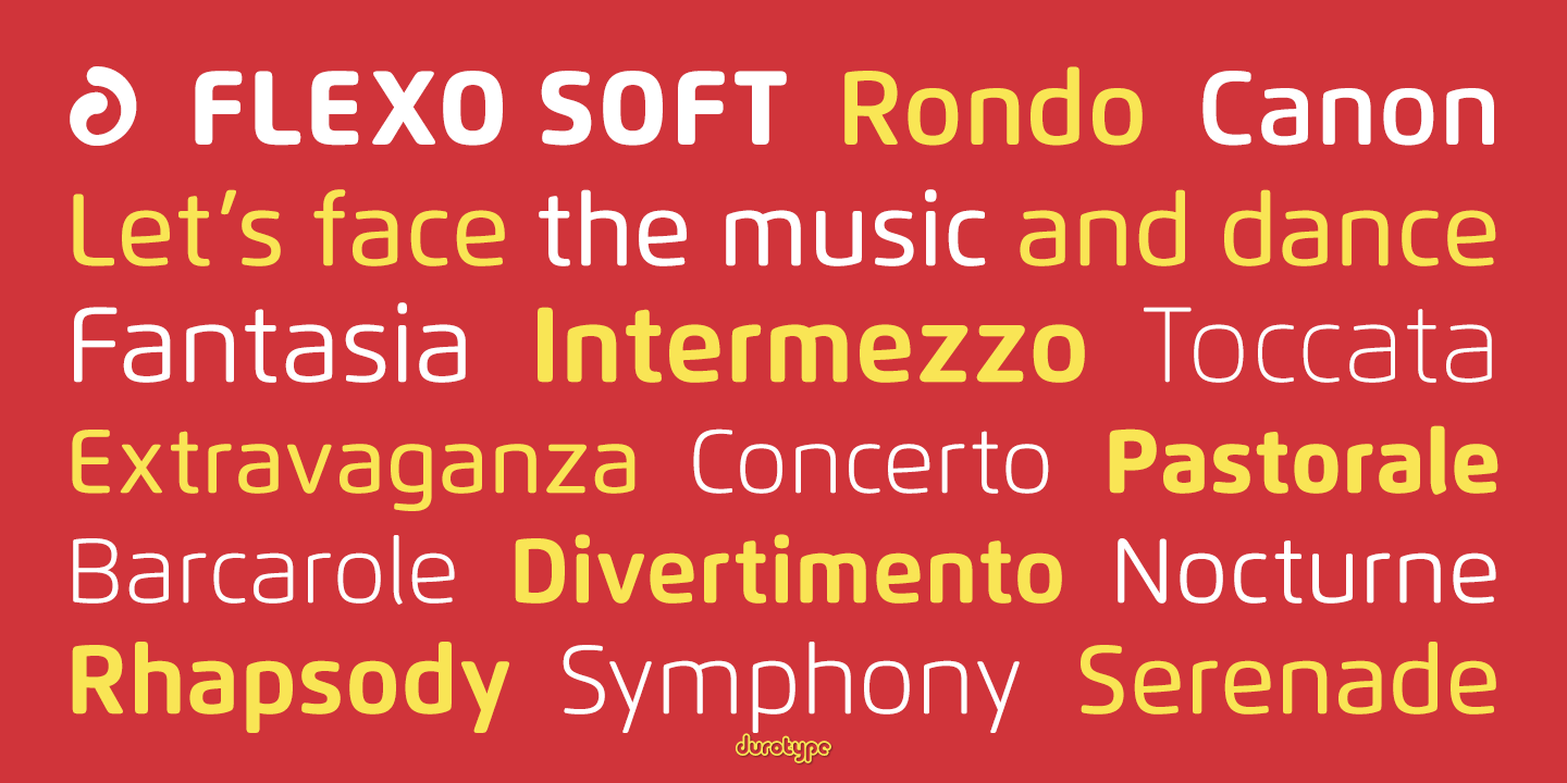 Flexo Soft Bold Italic Font preview