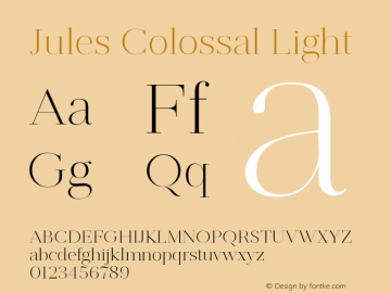 Jules Colossal Font preview
