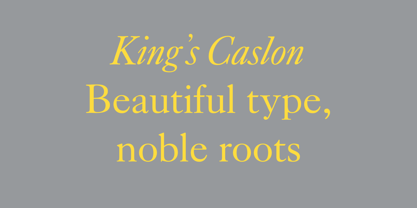 Kings Caslon Font preview
