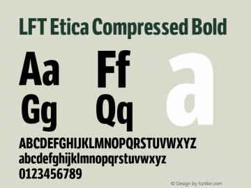 LFT Etica Compressed Font preview
