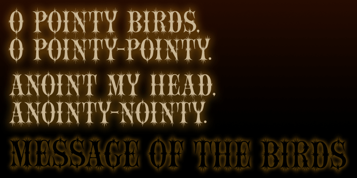 Message of the Birds Regular Font preview
